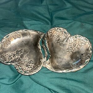 Silver Heart-Shaped Decorative Dish